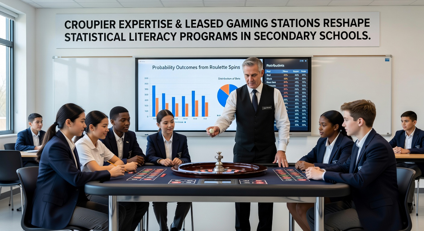 Schüler analysieren Daten von Blackjack-Spielen an gemieteten Tischen in einem Sekundarschul-Mathematik-Club