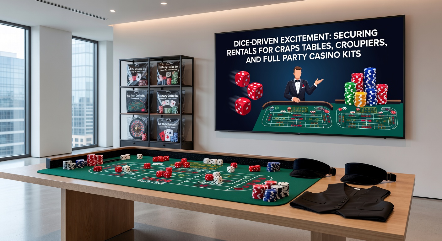 Gruppe lachender Gäste um einen beleuchteten Craps-Tisch, Croupier wirft Würfel, Chips fliegen – typische Party-Szene mit High-Energy-Atmosphäre