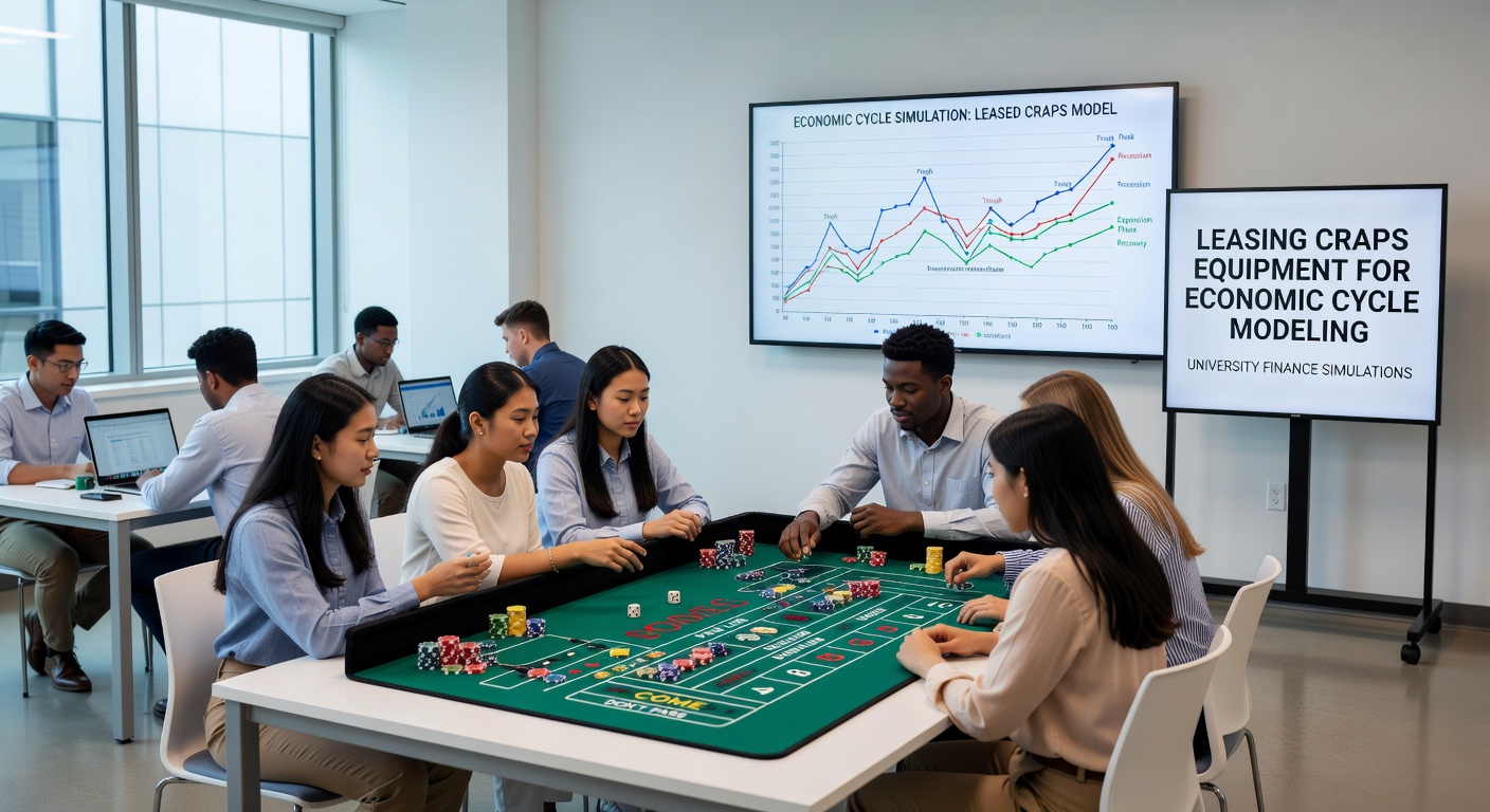 Studierende bei einer interaktiven Craps-Simulation zur Analyse von Wirtschaftszyklen