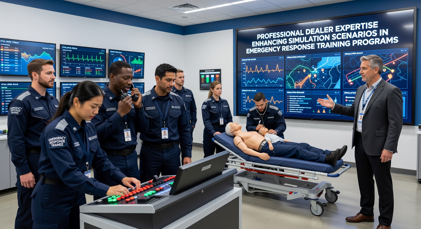 Teilnehmende in einem interaktiven Simulationsszenario mit Fokus auf Notfallmanagement